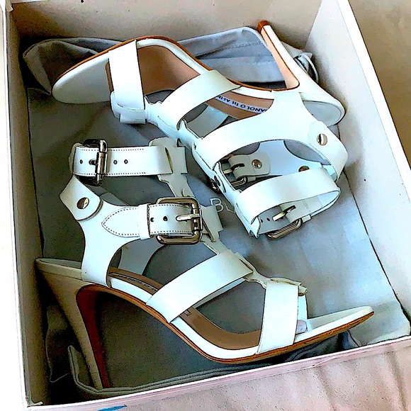 MANOLO BLAHNIK Oceailono Sandals - Picture 1 of 7